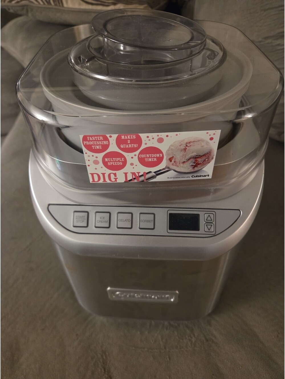 Cuisinart ICE-70 2-Qt Frozen Yogurt Ice Cream Gelato, Sorbet Maker